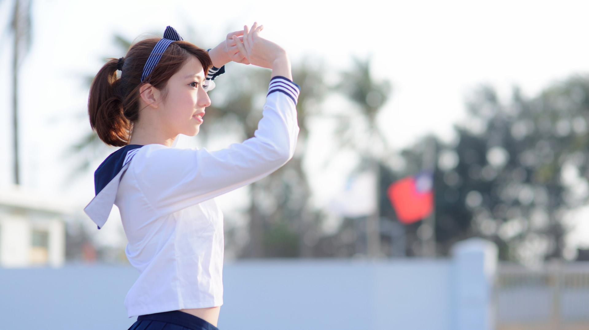 青春水手风少女优雅瞬间